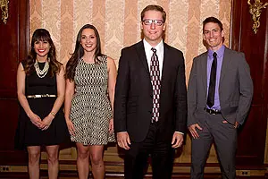 Newly elected SGA executive officers (from left) Cavazos, Marquez, Edwards and Russell.
