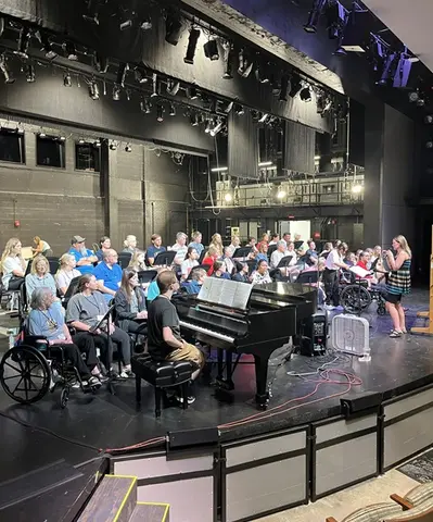 choir performing on a stage