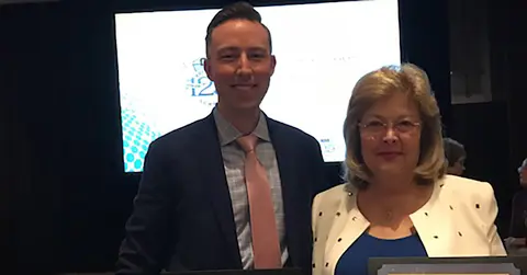 Kyle Johnson & Alyce Ashcraft receive award for the School of Nursing