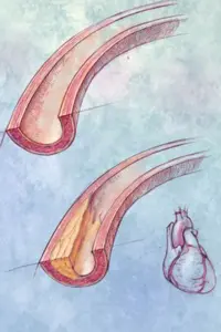 The clogging of cartoid arteries can lead to stroke.