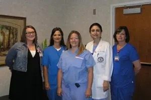 Arentz and Farooqi offer free breast and cervical screenings with the support of University Medical Center staff the fourth Friday of each month.