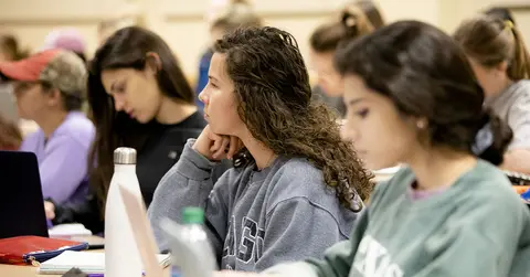 student in class at TTUHSC