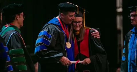 TTUHSC graduate school of biomedical sciences student at graduation