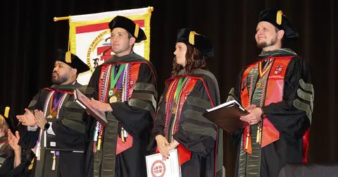 TTUHSC Jerry H. Hodge School of Pharmacy students during graduation