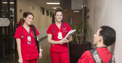 School of Nursing students before finals. 