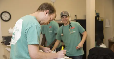Students Volunteering