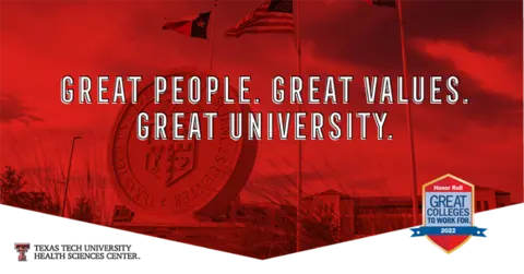 Great Colleges to Work For graphic for TTUHSC
