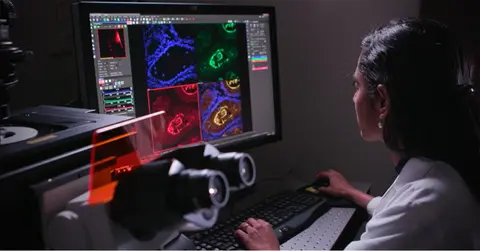 student using CORE facilities