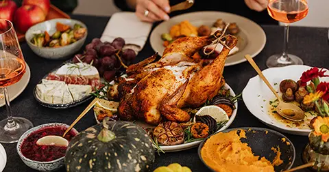 holiday food on a table