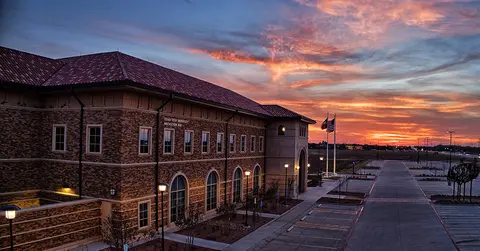 TTU innovation hub building at sunset