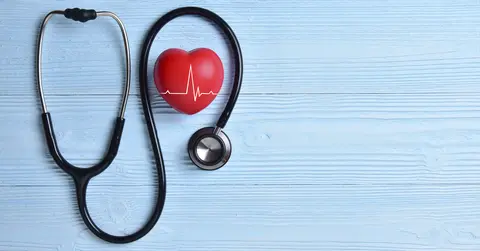 Heart health image with stethoscope