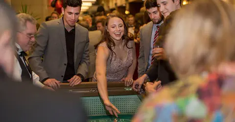 Students playing games 