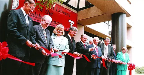 Preston Smith Library ribbon cutting 