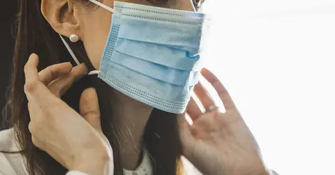 Dr. Conser wearing a mask