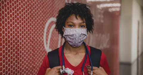 TTUHSC Student in Mask