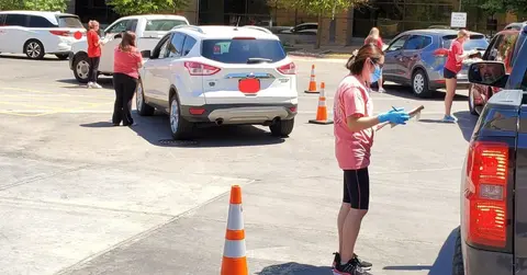 volunteers helping at Lubbock's medication cleanout