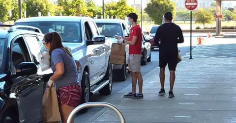 participants helping at the Lubbock Medication Cleanout drive-though