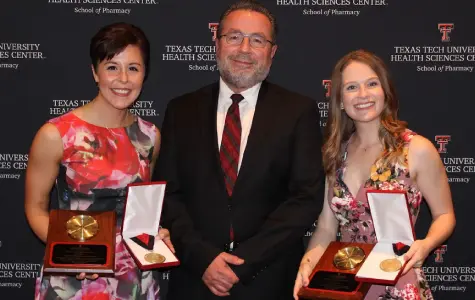Left to Right: Hayden Stewart, Dean Quentin R. Smith, Ph.D., and Shannon Rice