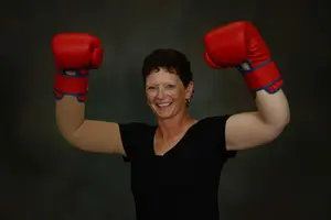 On what she describes as one of the most terrifying days of her life, Pierce participated in the UBCC's Knock Out Breast Cancer fashion show with fellow survivors.