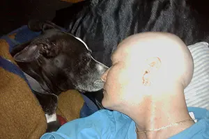 Pierce credits her dog, Zoe, for giving her life during her first bout with breast cancer.