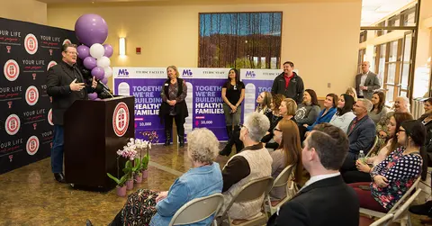 President Mitchell speaks at the TTUHSC Kickoff.