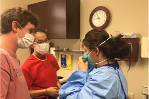 rural hospital fit testing with students