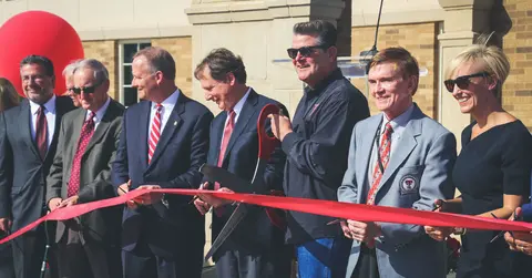 SimCentral ribbon-cutting ceremony on Amarillo campus.