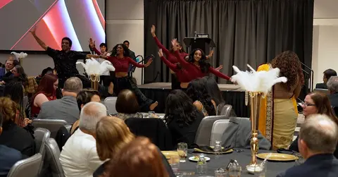 group dancing at SNMA gala