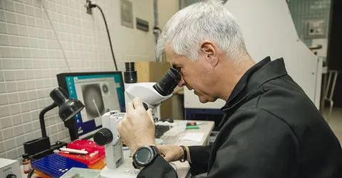 R. Bryan Sutton, Ph.D in his lab