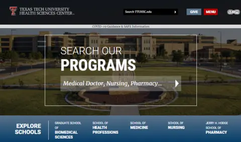 website home page