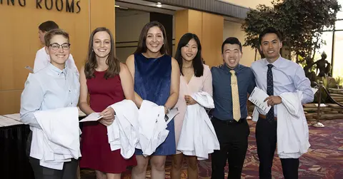 Students after white coat
