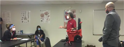 faculty and rural health meet for respirator transport