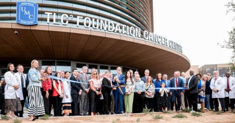 In from of the TLC Foundation Cancer Center