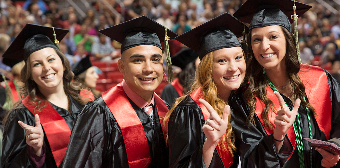 Students at commencement